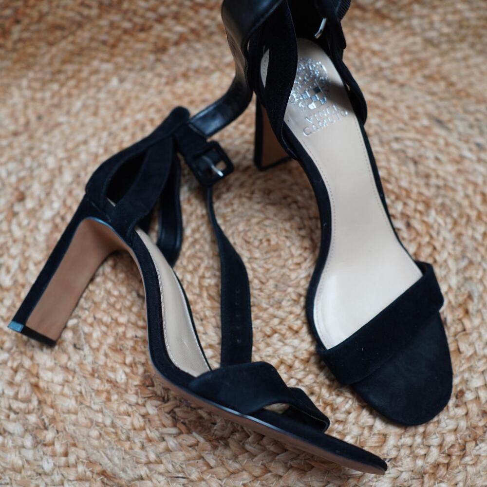 Vince Camuto Black Heeled Sandals Size 10